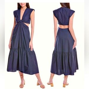 ALC Alexandria cutout midi Navy Blue black cotton size 6
